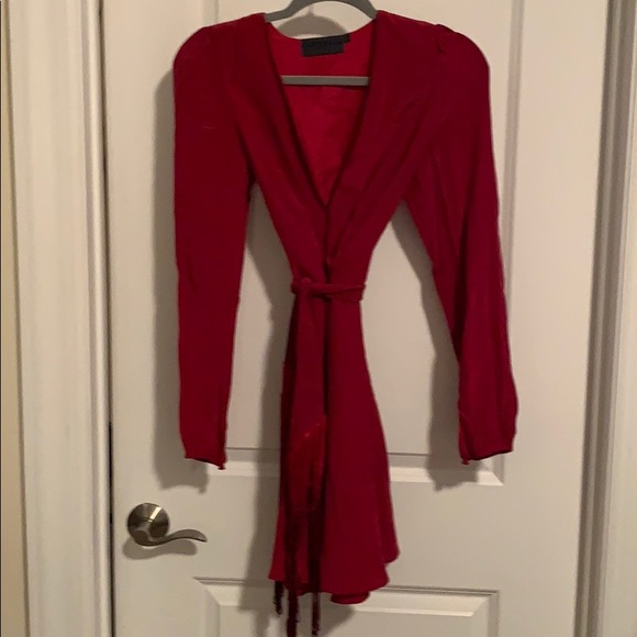 Carmella Michli X Revolve 100% Silk Dress Berry - Picture 4 of 14